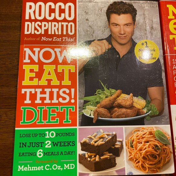 Rocco Dispirito cookbook lot Now eat this Italian comfort foods diet recipe book - Picture 4 of 8